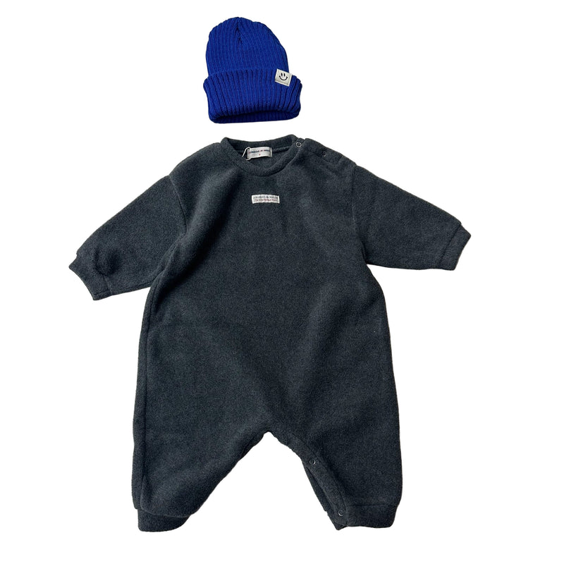 Fleece onesie - Charcoal