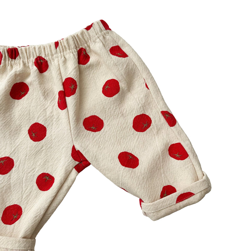 Tomato chino pants - Cream/red
