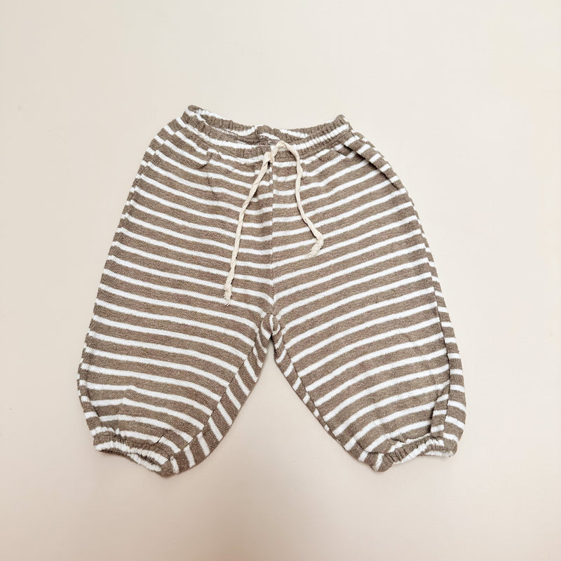 Structured striped jogger pants - Moca stripes
