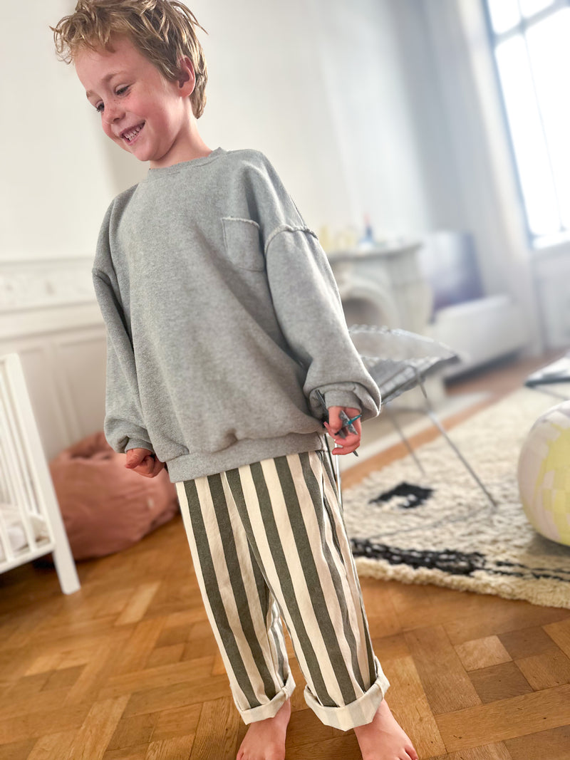 Lou pocket sweatshirt - Grey melange