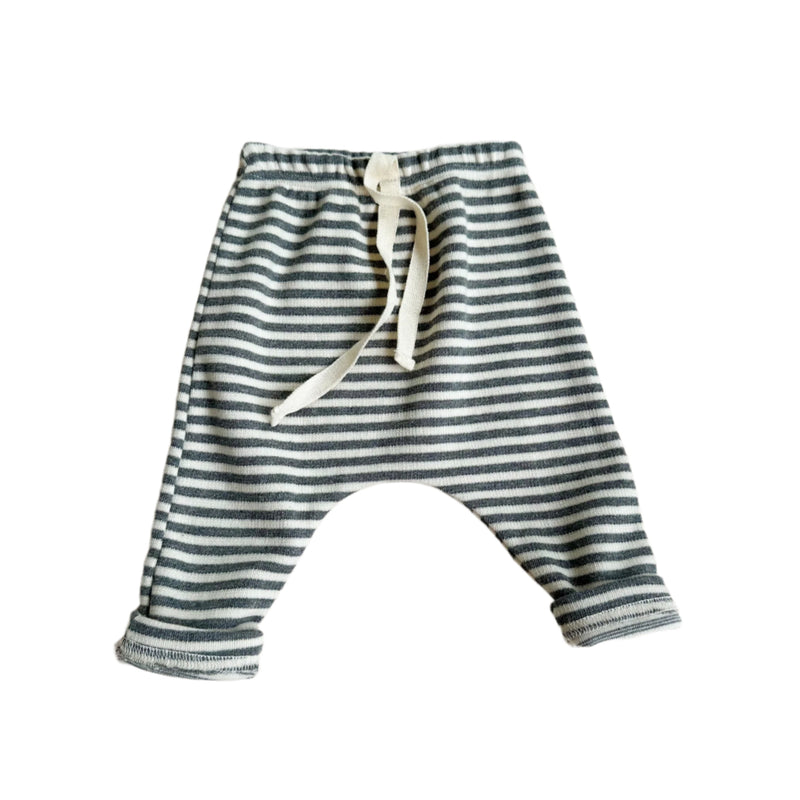 Bebe soft stripe leggings - Dark grey melange