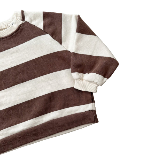 Bebe stripe sweatshirt - Brown/cream