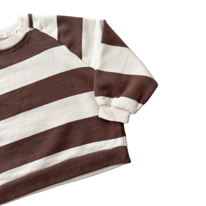 Bebe stripe sweatshirt - Brown/cream