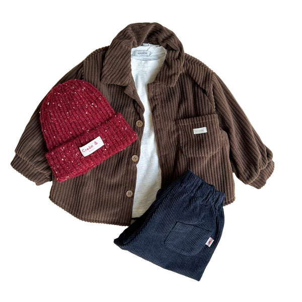 Chunky corduroy shirt - Brown