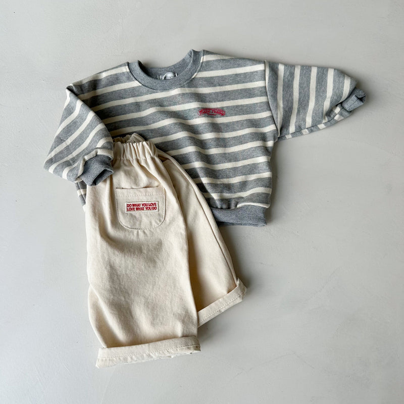 Bebe striped sweater - Grey melange