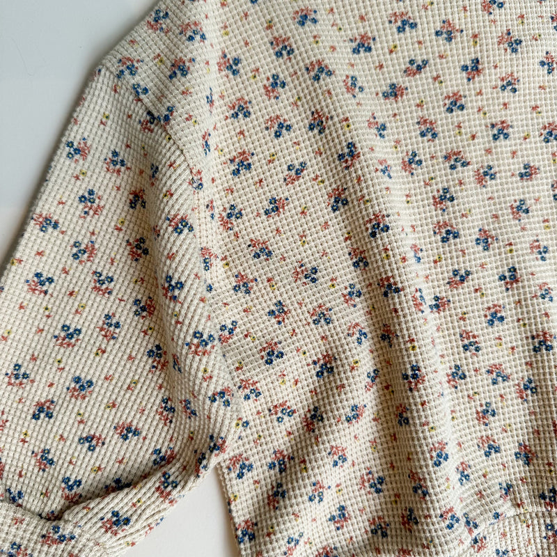 Flower waffle sweater - Beige