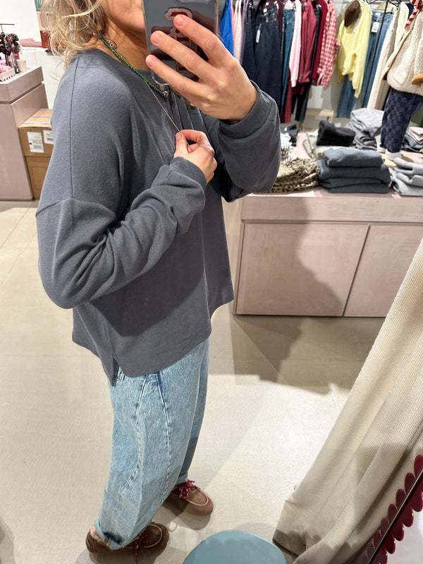 Soft modal tee - Washed charcoal