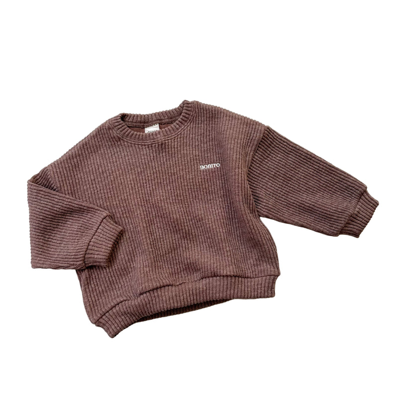 Rib sweatshirt - Brown