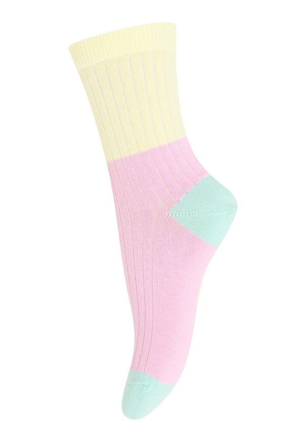 Color block sock - Pink nectar