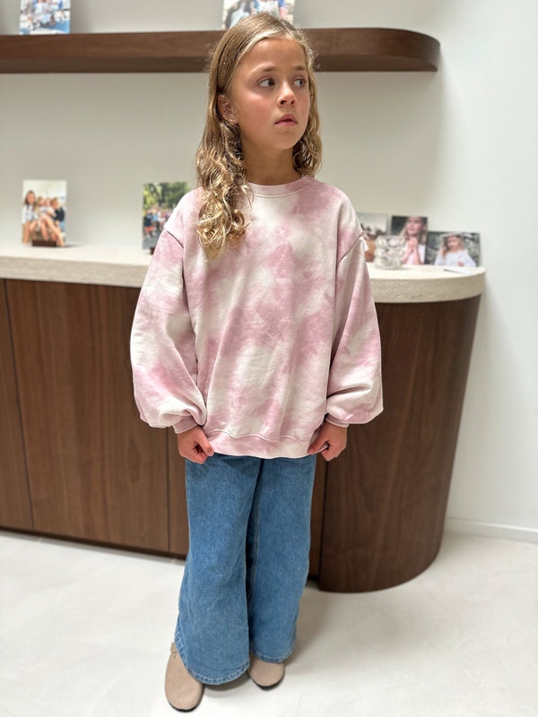 Chunky tie dye sweatshirt - Rose