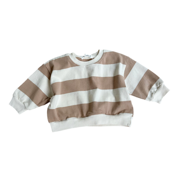 Bebe striped sweatshirt - Camel