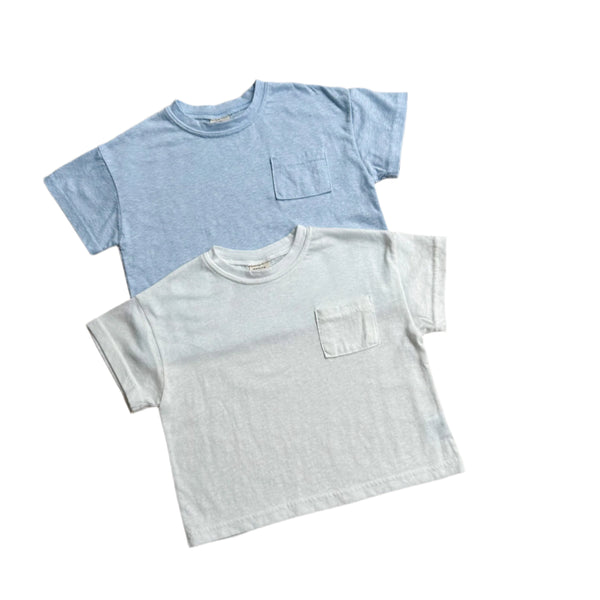 Slub pocket tee - White