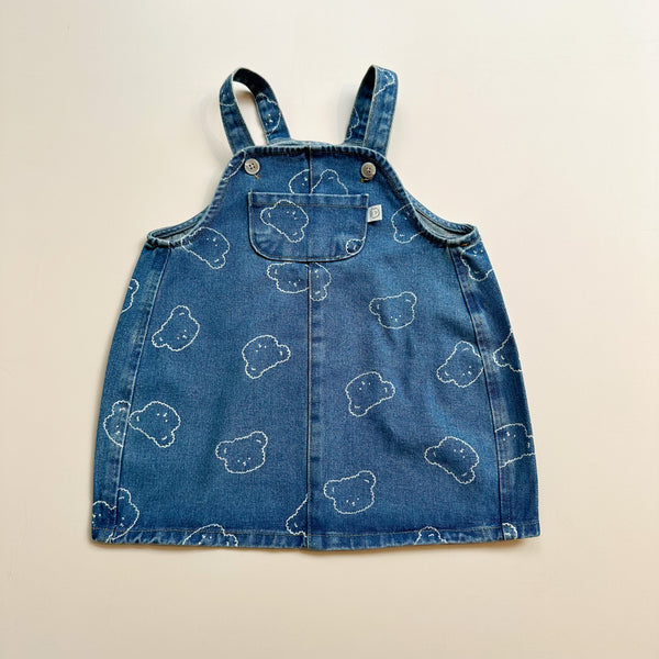 Bear denim dress - Blue