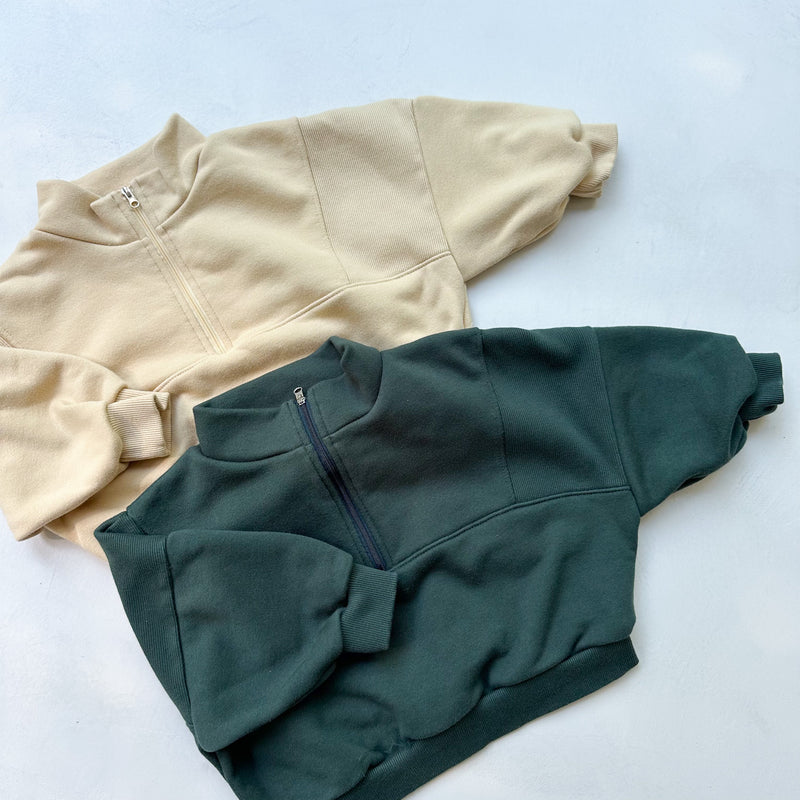 Half zip up sweater - Dark green