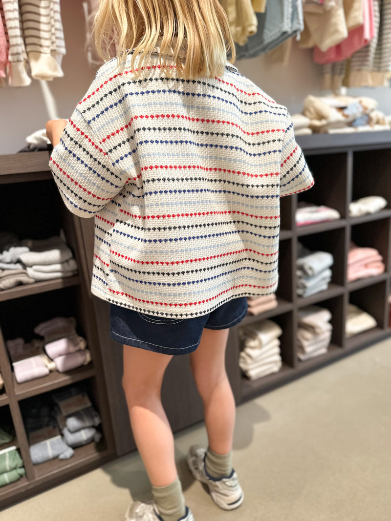 Grafic summer overshirt - Ivory