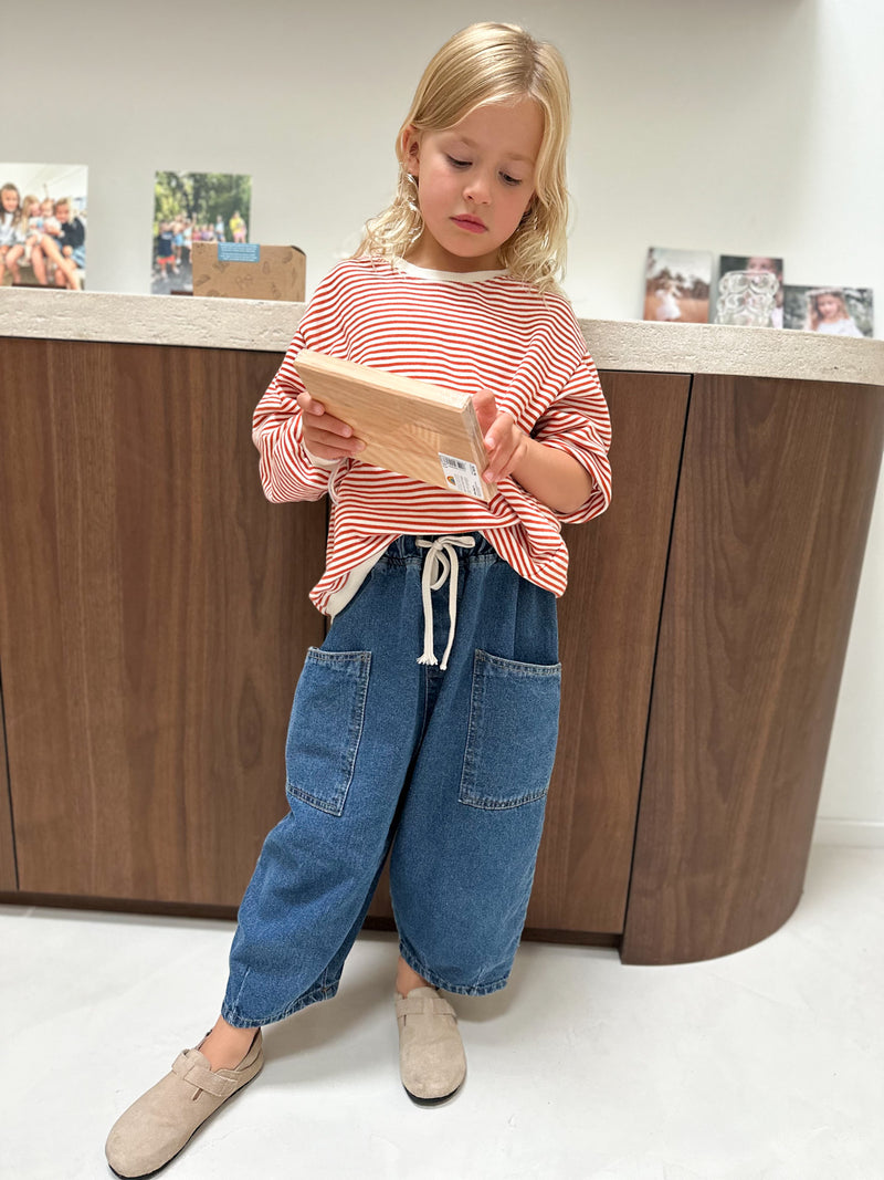 Balloon pocket pants - Blue washing