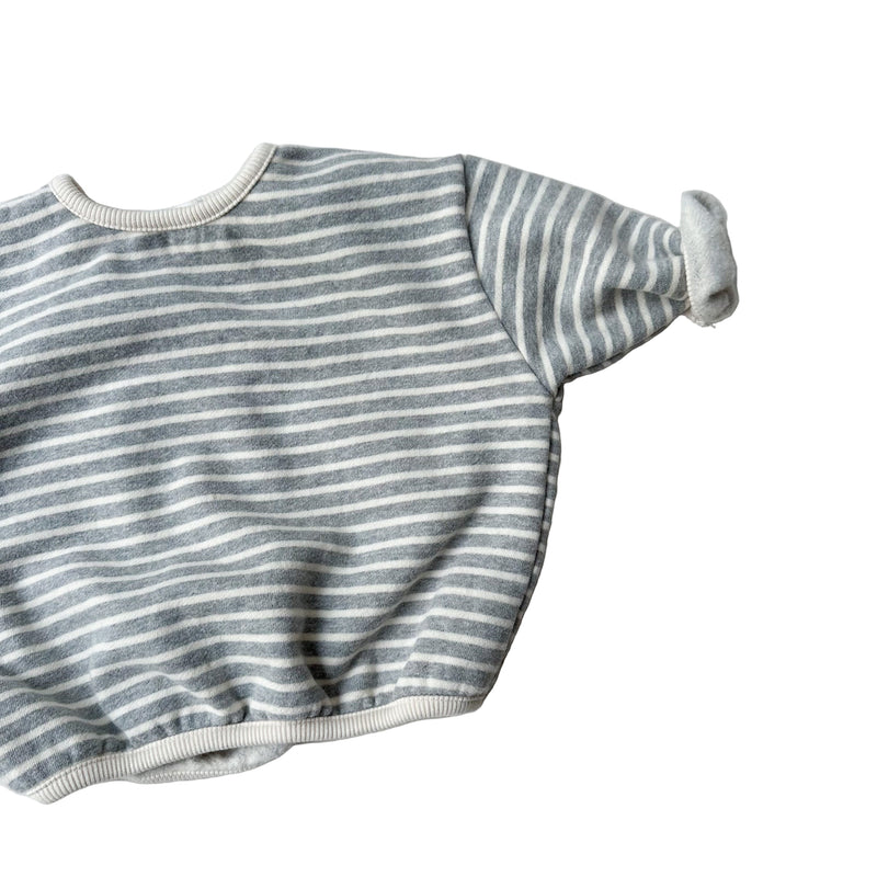 Bebe gigi stripes sweatshirt - Grey melange