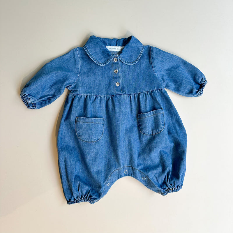 Denim pocket overall - Blue