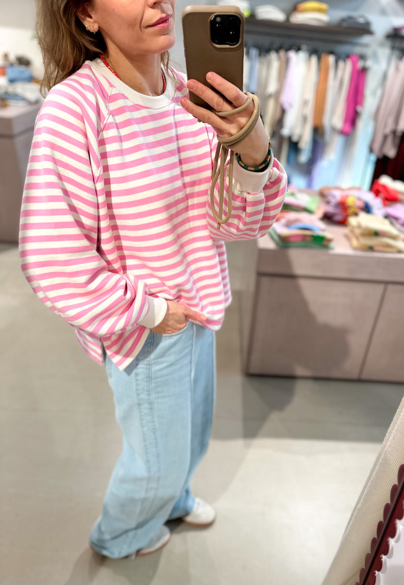 Alson striped sweatshirt - Pink/white