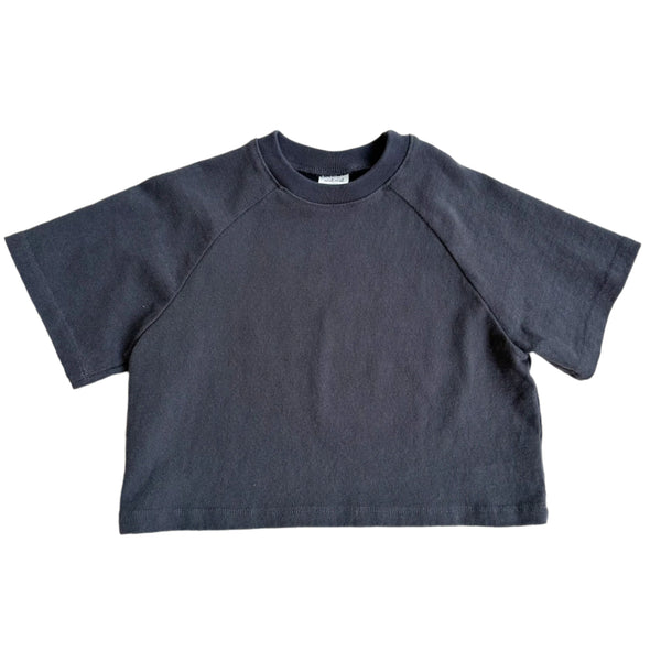 Mel boxy raglan sweater tee - Charcoal