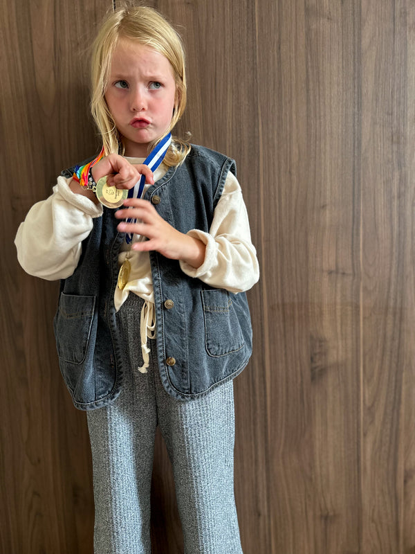 Bell denim vest - Washed grey