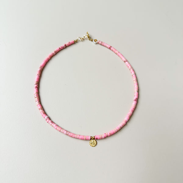 Simple surfer necklace - Pink