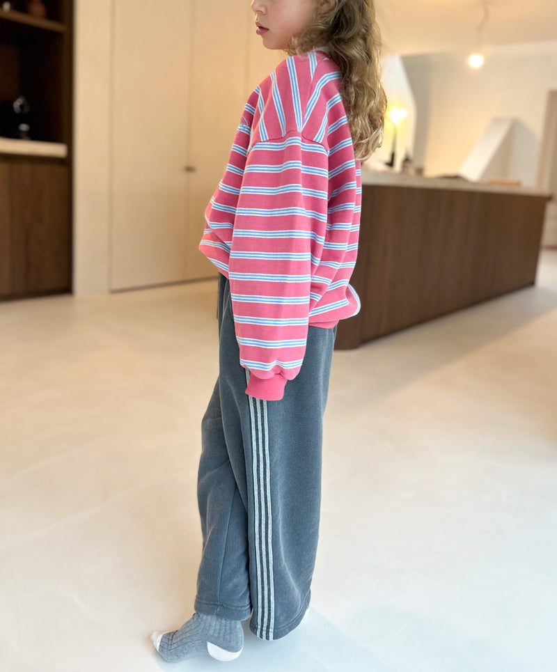 Striped sweater - Vintage pink