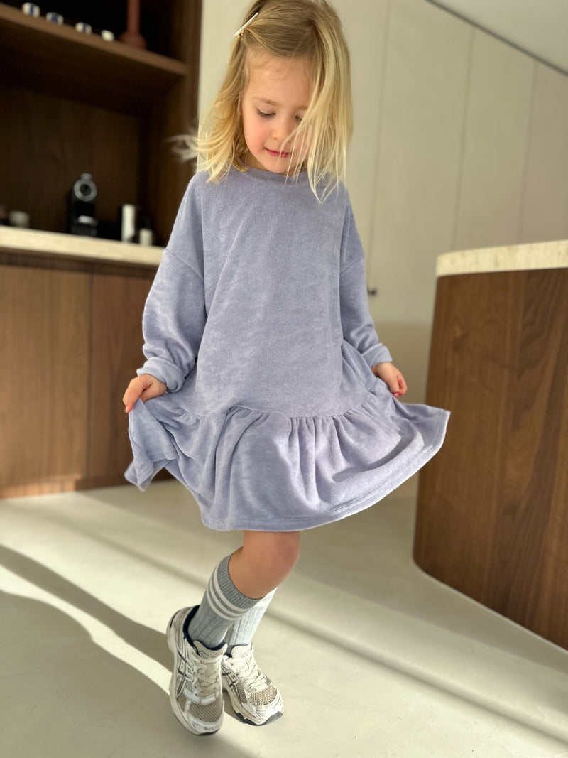 Flowy terry dress - Lilac
