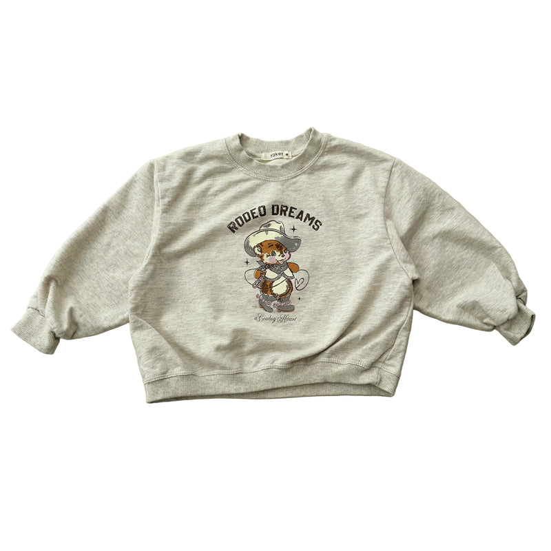 Cowboy bear sweatshirt - Oatmeal