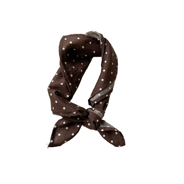 Mini dot scarf - Brown