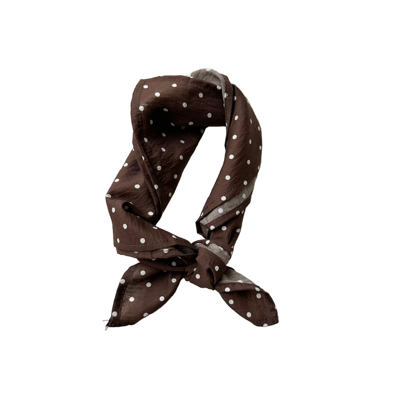 Mini dot scarf - Brown