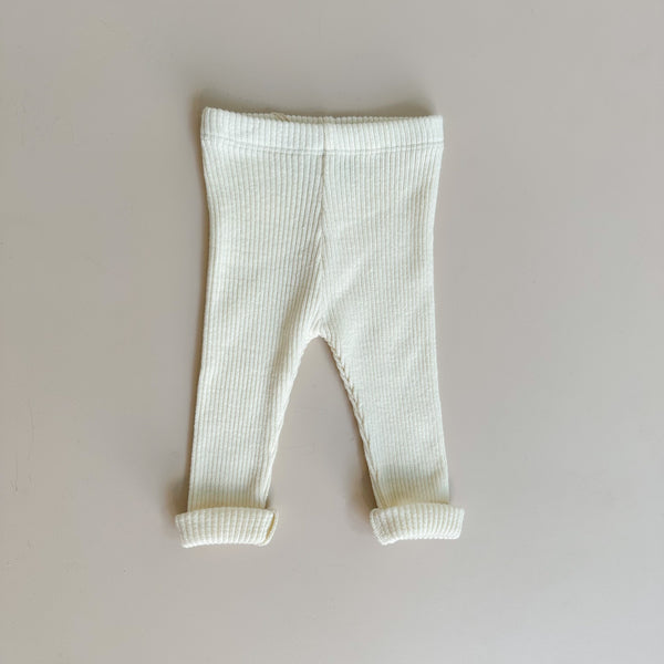 Soft bebe rib pants - Cream