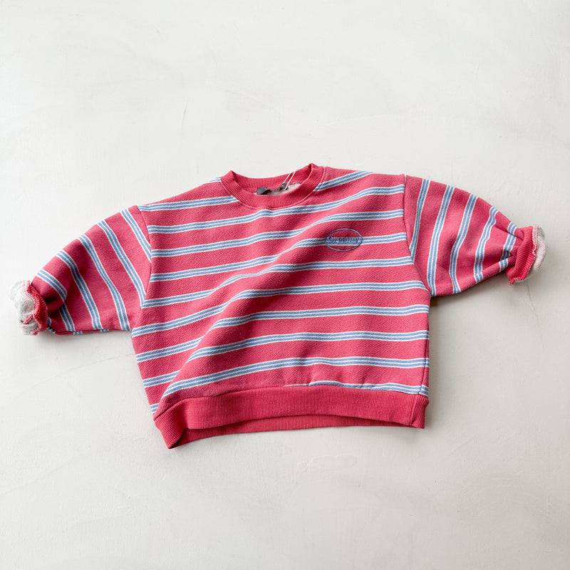 Striped sweater - Vintage pink