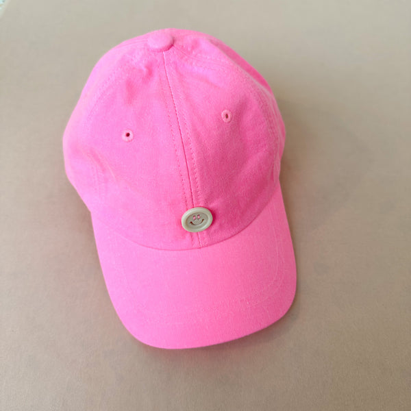 Smiley cap - Neon pink
