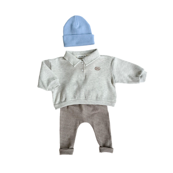 Bebe striped leggings - Cocoa melange
