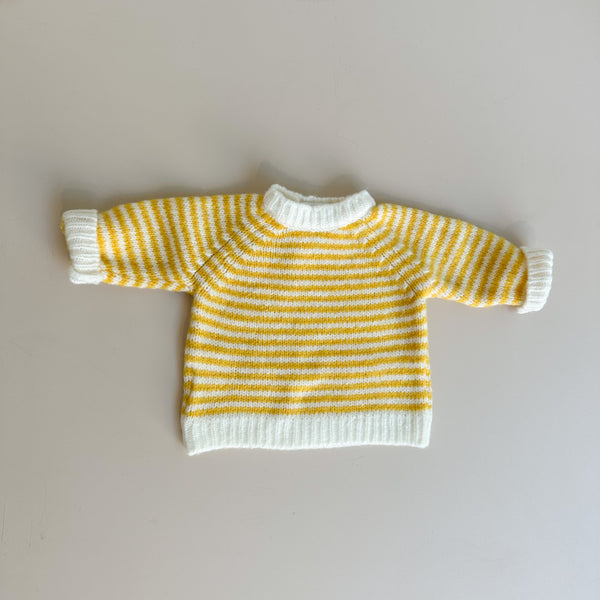 Wool striped knit  - Cream/yellow