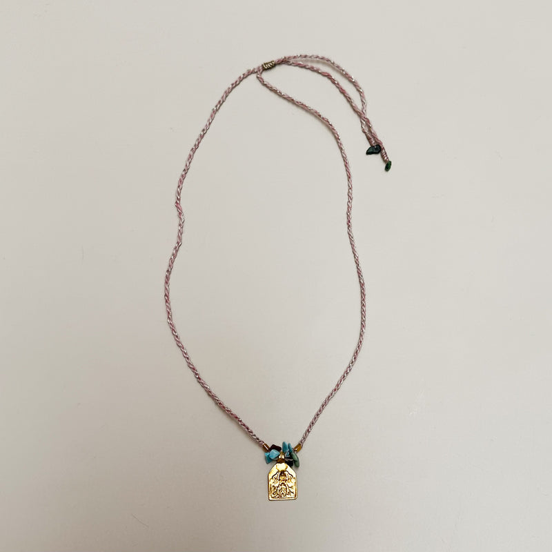 Long medallion necklace - Multi