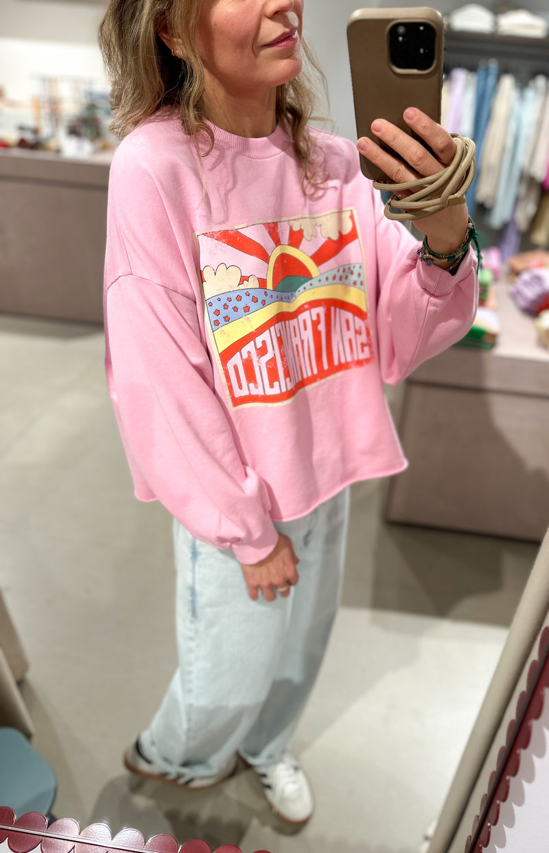San Francisco sweatshirt - Candy pink