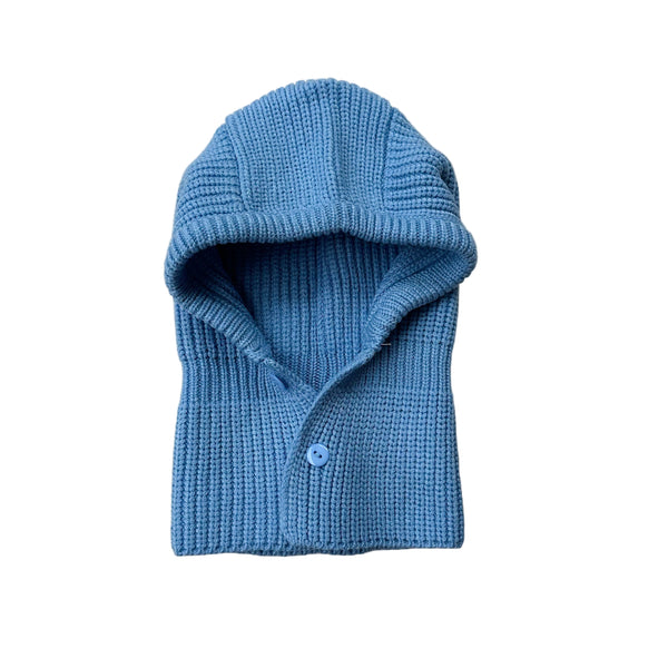 Button rib balaclava - Sky