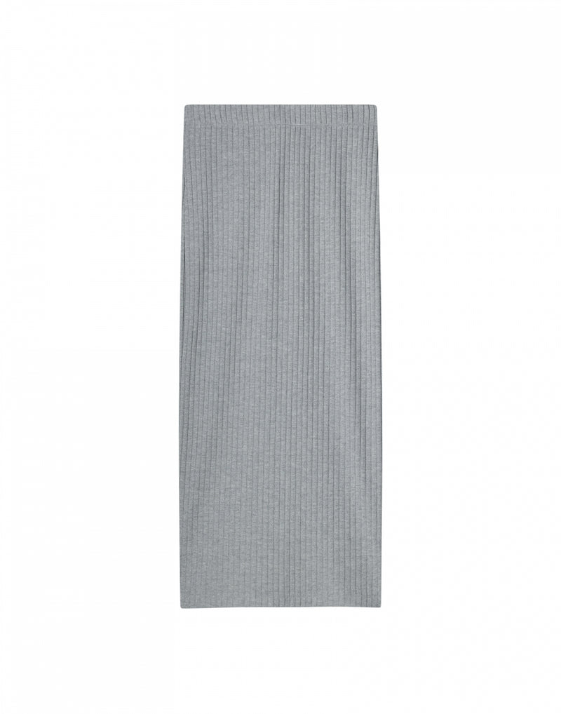 Aste rib skirt - Grey melange