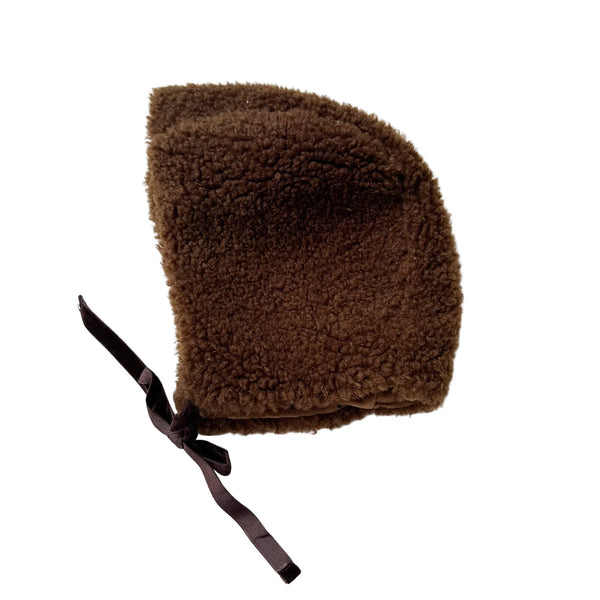 Reversible teddy bonnet - Brown
