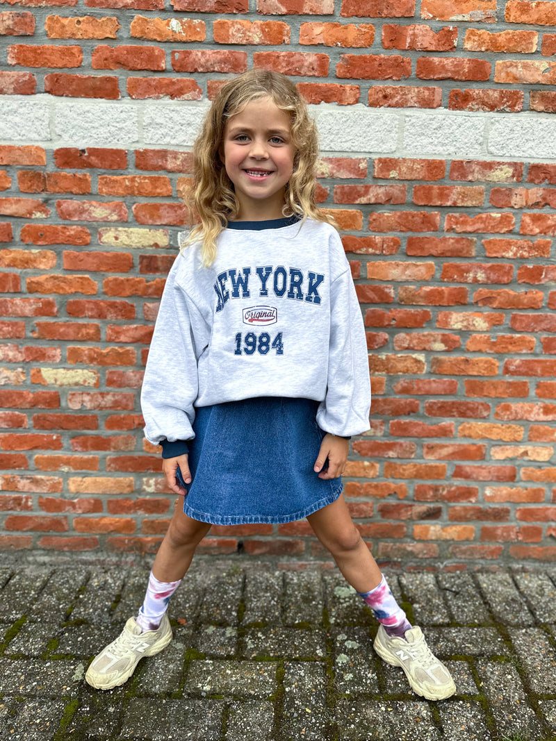 NY sweatshirt - Light grey melange