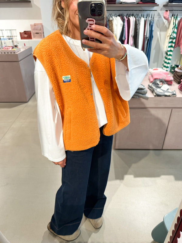 Hoktown pile vest - Nectarine