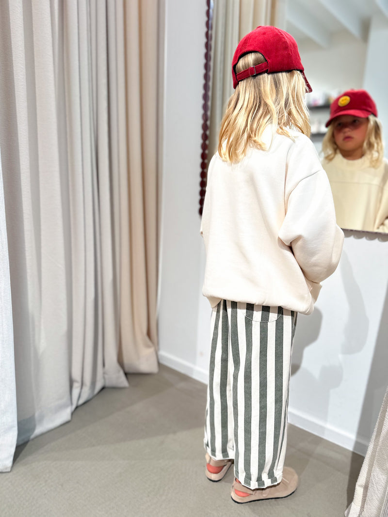 Sam striped chino - Khaki/cream