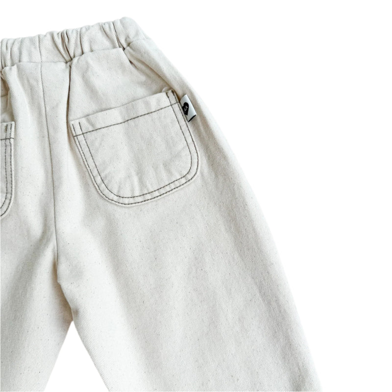 Baggy denim pants - Natural