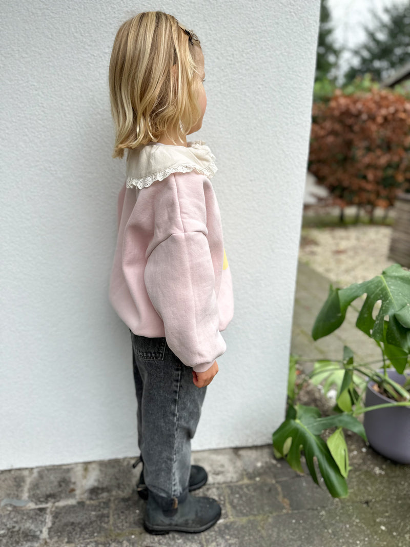 Collar apple sweater - Pink