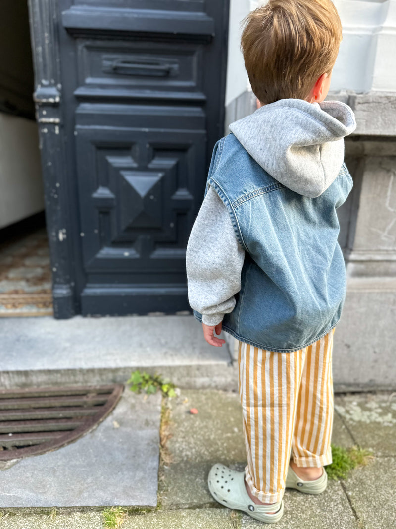 Striped chino pants - Mustard