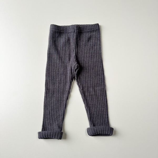 Soft ribbed legging - Charcoal