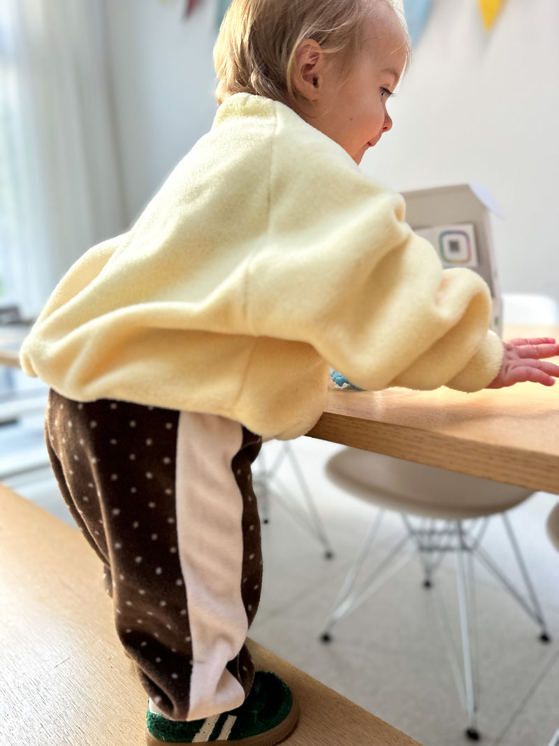 Fleece dot joggers - Brown