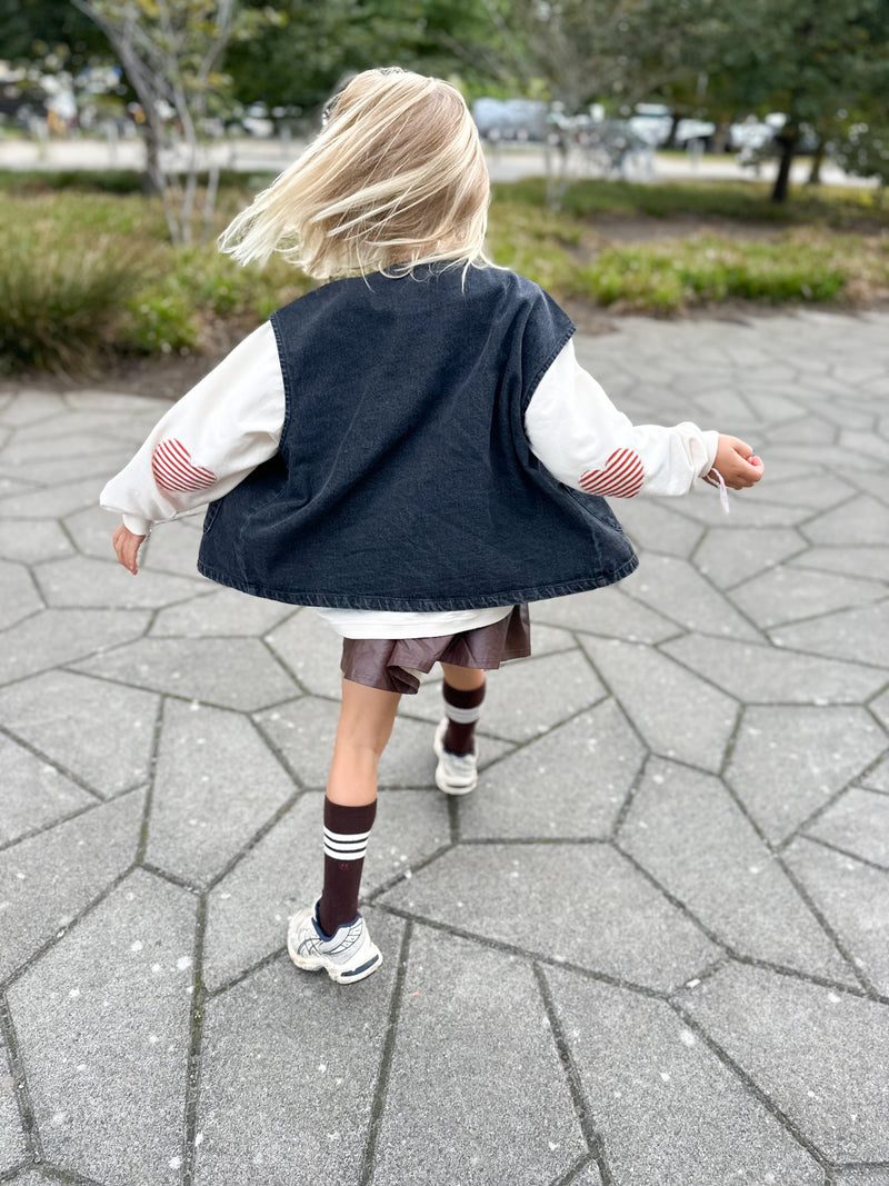 Heart patch sweatshirt - Cream